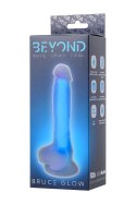 BEYOND BY TOYFA Bruce Glow Blue – Realistyczne dildo świecące w ciemności, 16,5 cm