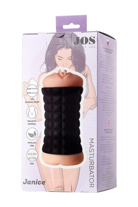 JOS JANICE: Dwustronny Masturbator dla Intensywnych Doznań (TPR, 14.5 cm)