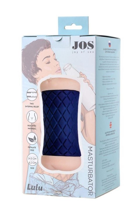 JOS LULU: Realistyczny dwustronny masturbator z TPR, 14.5 cm