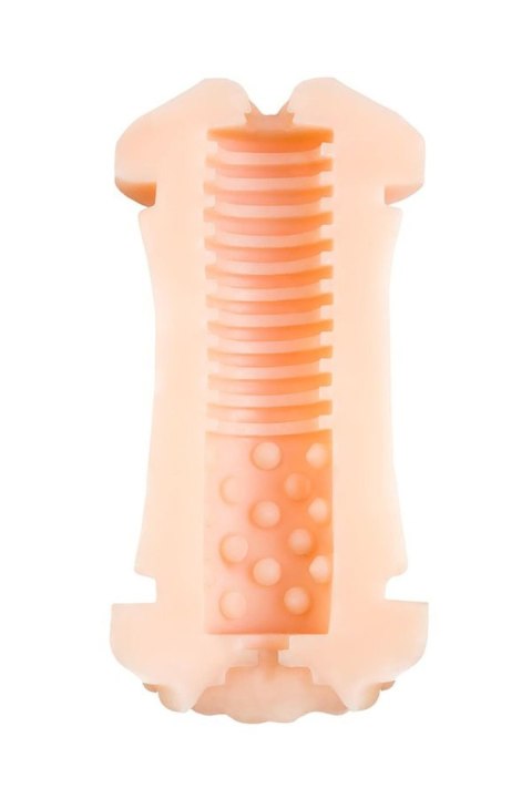 JOS LULU: Realistyczny dwustronny masturbator z TPR, 14.5 cm