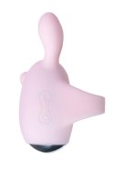 JOS VITA: Wibrujące jajeczko na palec i nakładka wibracyjna, silikon, pudrowy róż, 8.5 i 8 cm