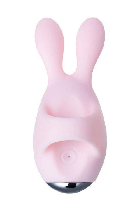 JOS VITA: Wibrujące jajeczko na palec i nakładka wibracyjna, silikon, pudrowy róż, 8.5 i 8 cm