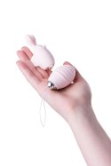 JOS VITA: Wibrujące jajeczko na palec i nakładka wibracyjna, silikon, pudrowy róż, 8.5 i 8 cm