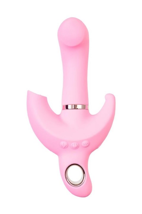 Wibrator JOS Twistme – Obrotowy Króliczek z Silikonu, Różowy, 19.5 cm