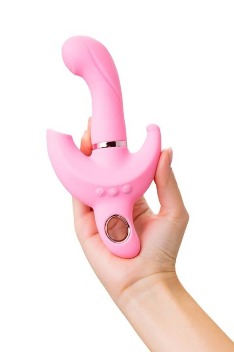 Wibrator JOS Twistme – Obrotowy Króliczek z Silikonu, Różowy, 19.5 cm
