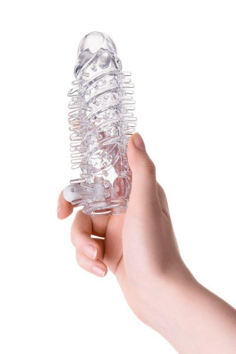Nasadka powiększająca TOYFA A-Toys Fril z kulką wibracyjną, przezroczysta, 13,4 cm