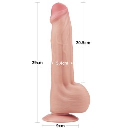 Olbrzymie Dwupoziomowe Dildo 11.5'' z Realistyczną Ruchomą Skórą