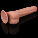 Olbrzymie Dwupoziomowe Dildo 11.5'' z Realistyczną Ruchomą Skórą