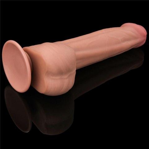 Olbrzymie Dwupoziomowe Dildo 11.5'' z Realistyczną Ruchomą Skórą
