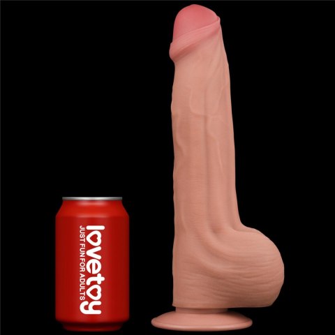Olbrzymie Dwupoziomowe Dildo 11.5'' z Realistyczną Ruchomą Skórą