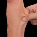 Olbrzymie Dwupoziomowe Dildo 11.5'' z Realistyczną Ruchomą Skórą