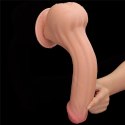 Olbrzymie Dwupoziomowe Dildo 11.5'' z Realistyczną Ruchomą Skórą
