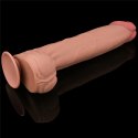 Olbrzymie Dwuwarstwowe Dildo 14'' z Realistyczną, Ślizgającą się Skórą