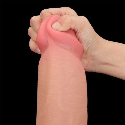 Olbrzymie Dwuwarstwowe Dildo 14'' z Realistyczną, Ślizgającą się Skórą