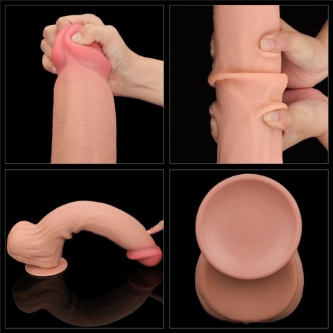 Olbrzymie Dwuwarstwowe Dildo 14'' z Realistyczną, Ślizgającą się Skórą