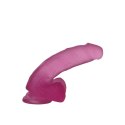 Kryształowe Dildo Jelly Studs 17,8 cm – Różowe