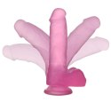 Kryształowe Dildo Jelly Studs 17,8 cm – Różowe