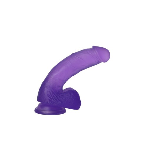 Fioletowe Kryształowe Dildo Jelly Studs 17.8 cm