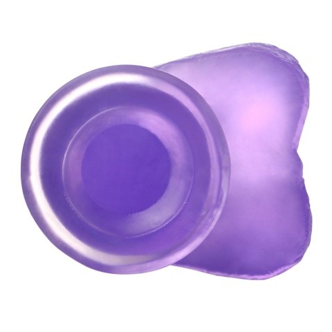 Fioletowe Kryształowe Dildo Jelly Studs 17.8 cm