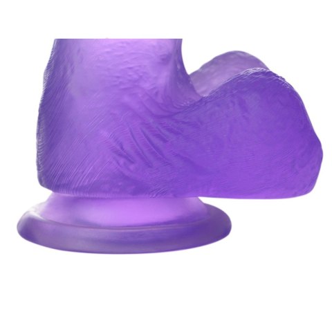 Fioletowe Kryształowe Dildo Jelly Studs 17.8 cm