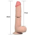 9-calowe realistyczne dildo z dynamiczną skórą i dwuwarstwową strukturą