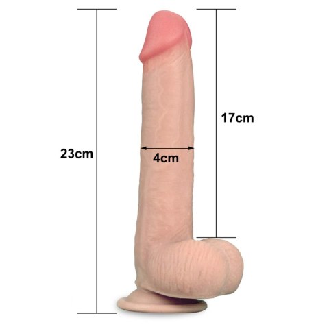 9-calowe realistyczne dildo z dynamiczną skórą i dwuwarstwową strukturą