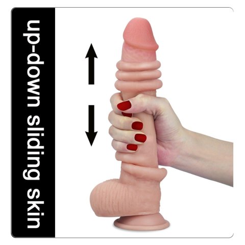 9-calowe realistyczne dildo z dynamiczną skórą i dwuwarstwową strukturą