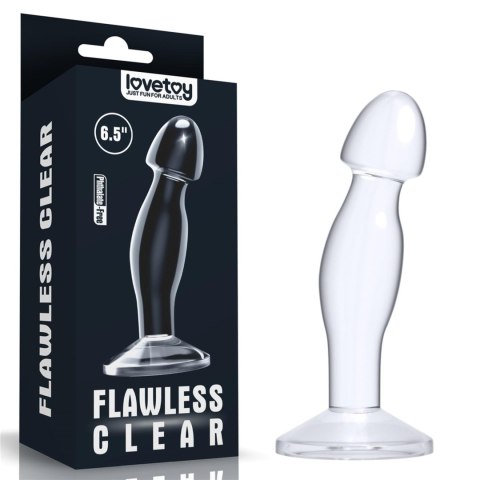 Bez skazy: Transparentny plug analny do prostaty 16,5 cm