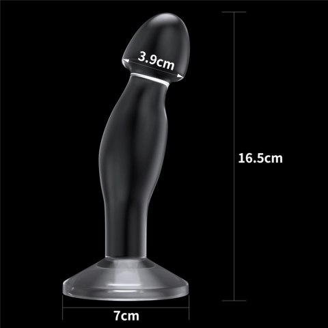 Bez skazy: Transparentny plug analny do prostaty 16,5 cm