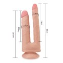 Realistyczne dildo do podwójnej penetracji o fakturze skóry