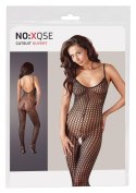 Zmysłowy Catsuit Siateczkowy Czarny z Otwartym Krokiem XL/XXL