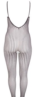 Zmysłowy Catsuit Siateczkowy Czarny z Otwartym Krokiem XL/XXL