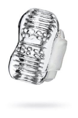 Masażer Lingam Khani z wibracjami: Transparentny, TPE, 9 cm
