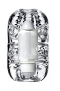 Masażer Lingam Khani z wibracjami: Transparentny, TPE, 9 cm