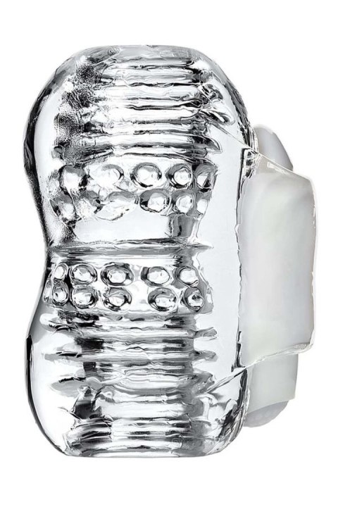 Masażer Lingam Khani z wibracjami: Transparentny, TPE, 9 cm