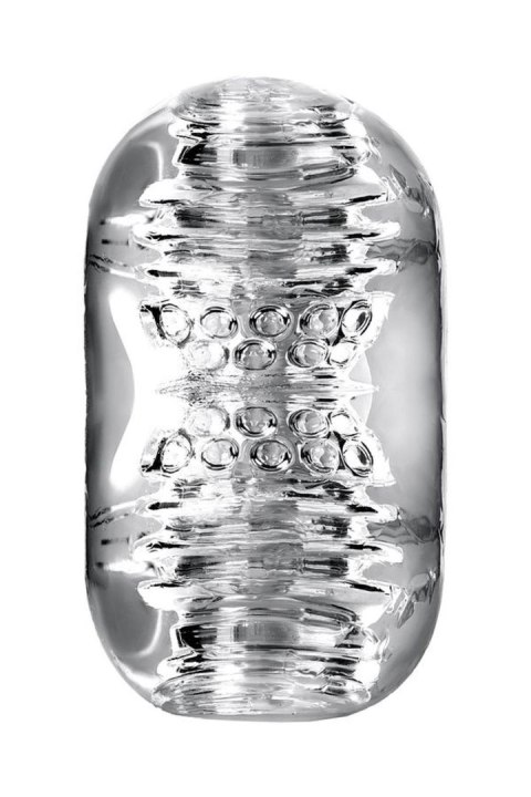 Masażer Lingam Khani z wibracjami: Transparentny, TPE, 9 cm
