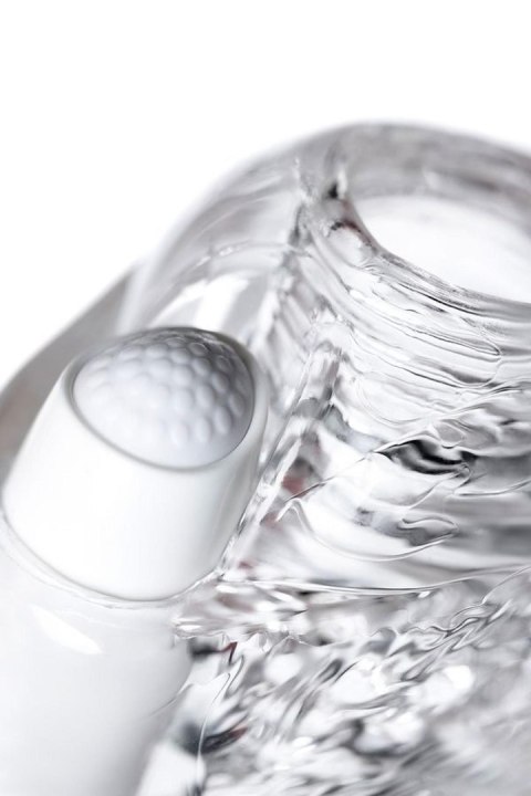 Masażer Lingam Khani z wibracjami: Transparentny, TPE, 9 cm