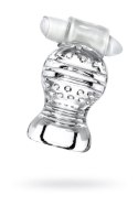 Lingam Shakti: Wibrujący Masażer Lingam z TPE, Przezroczysty, 9 cm