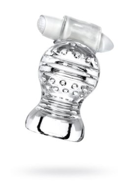 Lingam Shakti: Wibrujący Masażer Lingam z TPE, Przezroczysty, 9 cm