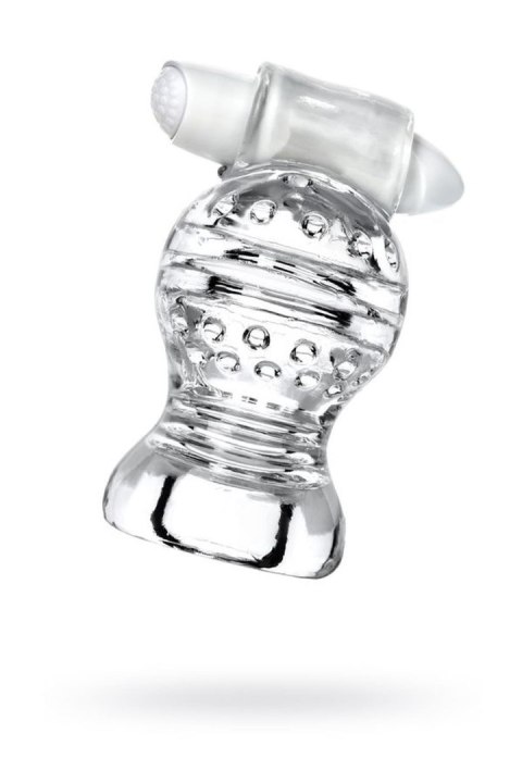 Lingam Shakti: Wibrujący Masażer Lingam z TPE, Przezroczysty, 9 cm