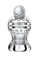 Lingam Shakti: Wibrujący Masażer Lingam z TPE, Przezroczysty, 9 cm