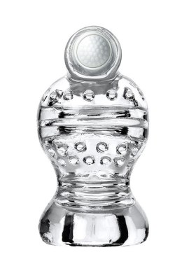 Lingam Shakti: Wibrujący Masażer Lingam z TPE, Przezroczysty, 9 cm