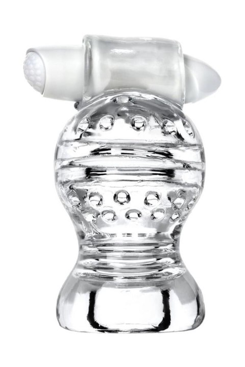 Lingam Shakti: Wibrujący Masażer Lingam z TPE, Przezroczysty, 9 cm
