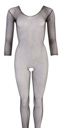 Siatkowy Kombinezon Catsuit Czarny S-L
