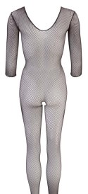 Siatkowy Kombinezon Catsuit Czarny S-L