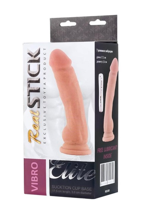 RealStick Elite – Realistyczny Wibrator z Przyssawką, 17 cm, 7 Trybów Wibracji