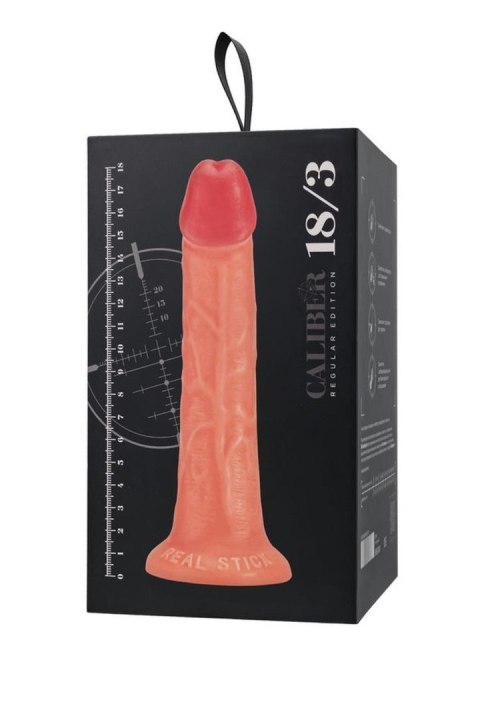 Realistyczne Dildo Caliber 18/3 – Cielisty odcień, 18 cm długości, 3 cm średnicy