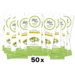 pjur MED Repair glide – Nawilżający lubrykant na bazie wody z hialuronem – 50 sztuk