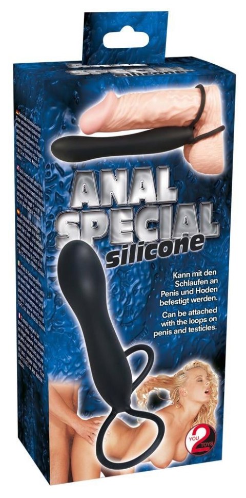 Czarne Silikonowe Dildo Analne z Pętlami