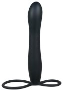 Czarne Silikonowe Dildo Analne z Pętlami